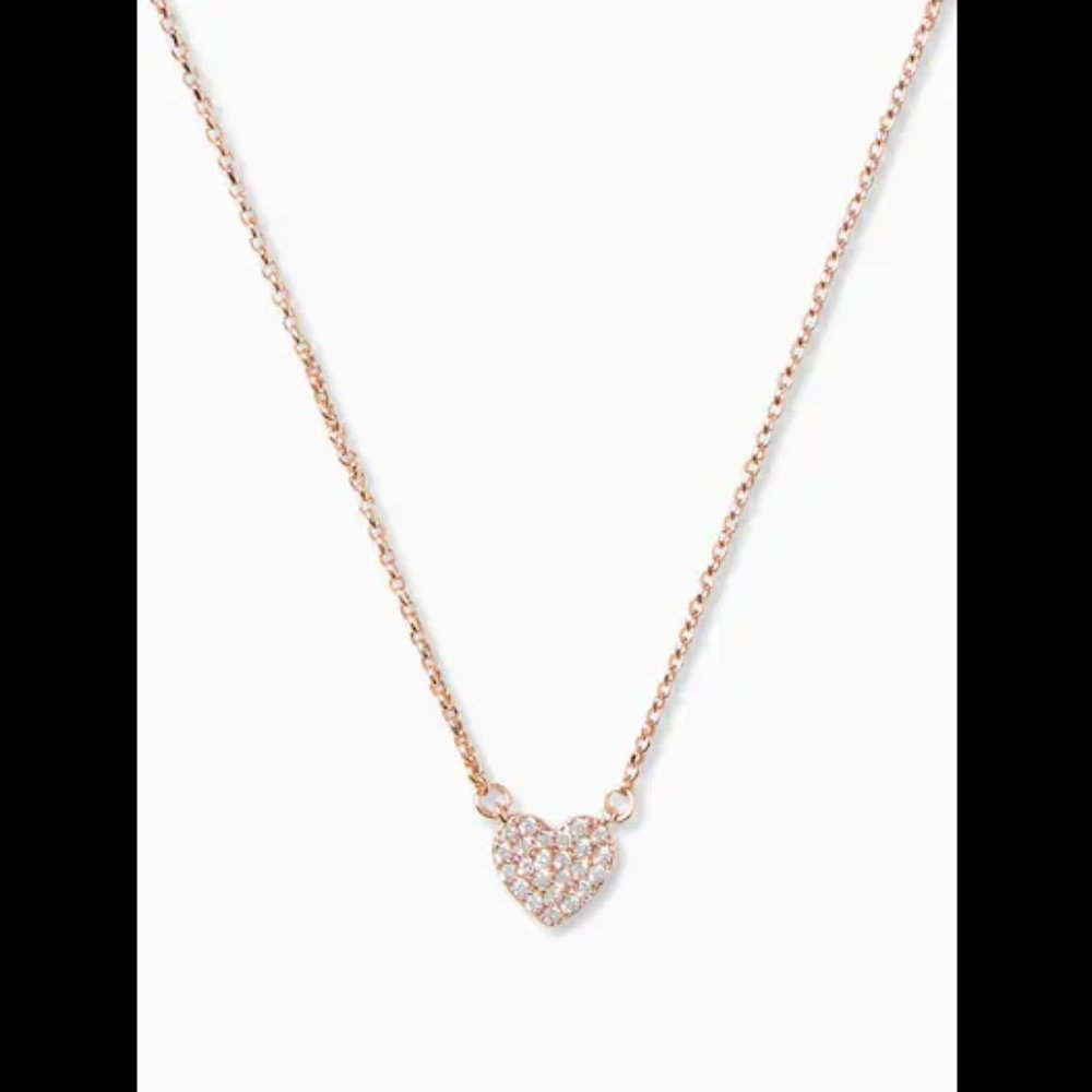 Kate Spade - Yours Truly Pave Heart Mini Pendant Necklace